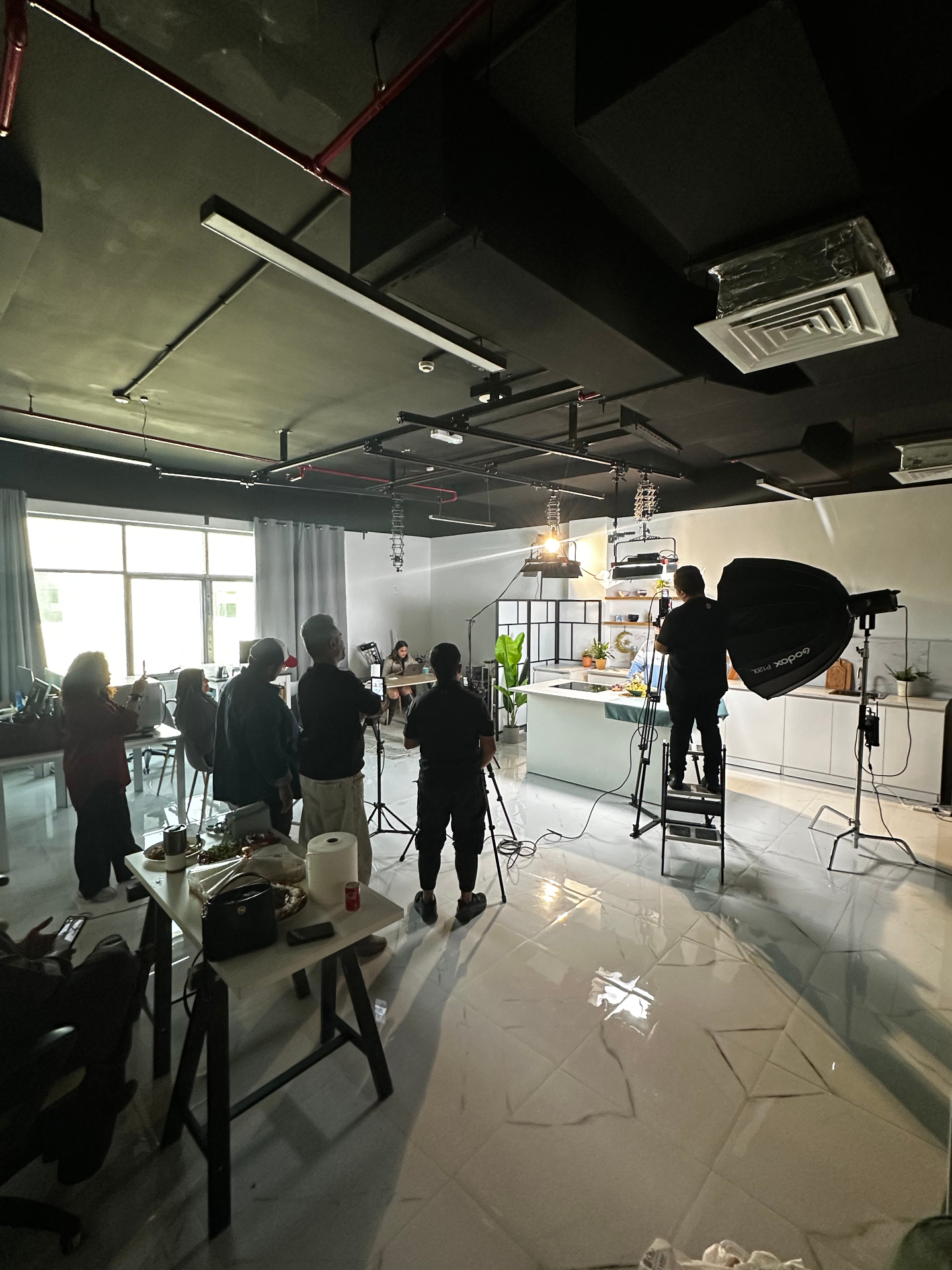 Kitchen studio set for photo and video shoots in Dubai, Look and Cook Studios